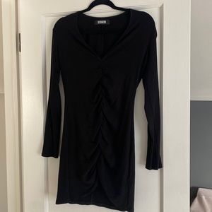 Reformation black long sleeve dress